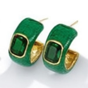 Orecchini in acciaio inossidabile Acero con strass, orecchini pendenti alla moda per donna, set di 12 paia di orecchini a lobo colorati. - Product Image 5