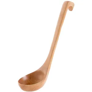 Натуральная ложка классический деревянный суп-ковш бамбуковая кухонная посуда инструменты деревянная ложка с длинными ручками