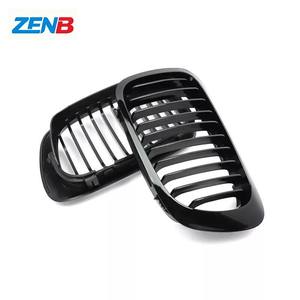 Pour BMW Série <span class=keywords><strong>3</strong></span> E46 1997-2001, calandre de protection avant, calandre noire mate à lamelles simples, style Racing 51138208686 - Product Image 2