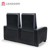 Fauteuil de cinéma VIP en cuir LEADCOM LS-829E avec dossier inclinable, sièges de cinéma commercial avec porte-gobelet intégré