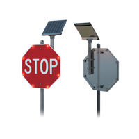 Panneau de signalisation routière triangulaire à LED solaire avec film réfléchissant haute intensité en aluminium pour la sécurité routière et l'avertissement de limitation de vitesse