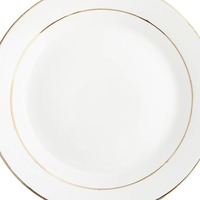 Assiettes à steak rondes en céramique avec bord doré de qualité supérieure, vaisselle plate peu profonde créative