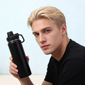 Bouteille d'<span class=keywords><strong>eau</strong></span> minimaliste en acier inoxydable pour étudiants, avec couvercle, double paroi isolée, pour le sport et la <span class=keywords><strong>vie</strong></span> quotidienne, vente en gros pour cadeaux d'affaires - Product Image 5