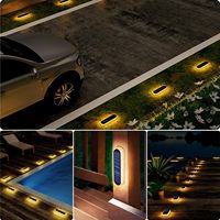 Lampes solaires LED étanches IP68 de qualité OEM pour marches, allumage/extinction automatique, éclairage extérieur pour terrasse, allée, porte, garage