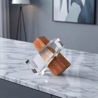 Décorations d'intérieur de style minimaliste moderne en marbre italien de luxe léger pour table de salon