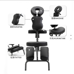High Quality Folding Portable Massage Chair Modern Leather Metal Health Care Tattoo Scraping Bed Beautiful <b>Tables</b> Beds for salon - Product Image 4