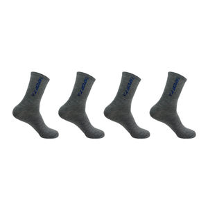 Calzini Sportivi Personalizzati di Eccellente Qualità in Cotone Spesso Grigio Medio con Motivi a Lettere Marca PESAIL per Uomo - Product Image 3