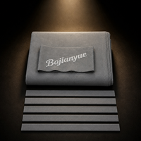 Kit de feutre de billard gris moyen, 6 bandes prédécoupées, coupe droite pour table en acajou brillant