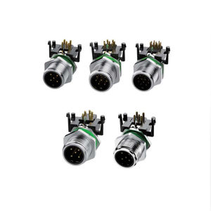 Разъемы питания серии M8/<span class=keywords><strong>M12</strong></span>, 4 контакта, штыри для печатной платы, коннектор для сельскохозяйственного оборудования, Промышленный разъем - Product Image 1