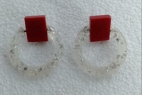 Boucles d'oreilles pendantes en résine transparente de forme irrégulière, modèles de bijoux Inde 2024 pour femme, cadeau coloré vintage tendance pour soirée