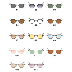 2023 New Fashion Cross-Border European and American Retro Sunglasses <b>Small</b> Frame Polygonal Metal Lenses with UV400 Attribute - Product Image 5