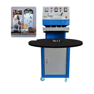 Manual round plate heating sealing blister sealing machine for cosmetic items card