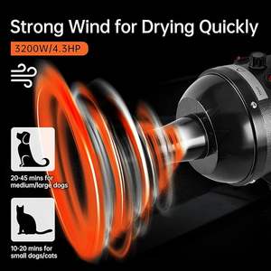 Sıcaklık ayarlanabilir Pet saç Blower köpek bakım kurutucular için hayvan saç kurutma makinesi ev kedi köpek - Product Image 3