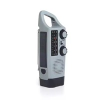 Radio de mano solar de emergencia portátil Cargador de teléfono celular con linterna de plástico AM FM con energía solar con capacidades climáticas