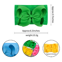 Accessoires pour cheveux en jacquard pour bébé, mode parent-enfant, couleur unie simple, nœud pour enfants de 6,3 pouces, bandeau en polyester, 227 unisexe