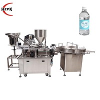 Machine de remplissage et de bouchage automatique HZPK pour liquides et pâtes, remplisseur à piston pour crème cosmétique, huile, eau, jus, lait, bouteilles en plastique et en verre
