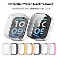 Casing TPU lembut berlapis elektro untuk jam tangan Redmi 6 pelindung layar aktif penutup perlindungan penuh bingkai bumper aksesori jam tangan pintar