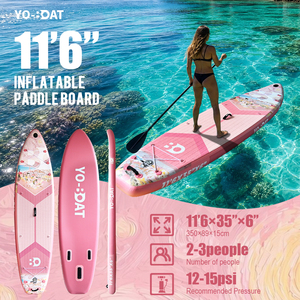 Tabla de Paddle Surf Inflable YoBoat WaveTrail Azul Grande con 6 Anillas, Lista para Kayak, Tabla <span class=keywords><strong>SUP</strong></span> para Aventura - Product Image 4
