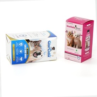 Boîte à médicaments pour animaux de compagnie imprimée en couleur personnalisée, boîte d'emballage en papier pour médicaments vétérinaires pour suppléments pour chats et chiens avec logo personnalisé