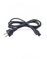 Câble d'alimentation secteur Schuko 3 broches AC 220V 1m, norme européenne CE 77, angle droit, IEC C13, pour adaptateurs PC et ordinateurs portables