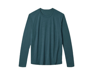 Camiseta Básica de Manga Larga para Hombre, Color Sólido, Corte Regular, Informal, Cómoda, de Algodón Suave, Ropa para Uso Diario, Moda - Product Image 1