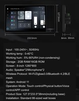 Système de maison intelligente Tuya, panneau de commande WiFi, passerelle Zigbee, amplificateur de musique d'ambiance intelligent, interrupteur mural tactile 4 voies, hôtel