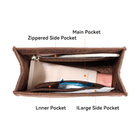 Organizer Tas Mini Ramah Lingkungan dari Bahan Felt yang Dapat Disesuaikan, Sisipan Organizer Tas Felt, Kantong Penyimpanan Dalam