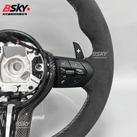 Volant en cuir suédé et fibre de carbone amélioré, compatible avec BMW F36 F30 F10 F15 F20 F22 F35 F18 F45M3 M5 E46 E87 E70 E90 E91