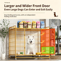 Cage pour chien de taille moyenne à grande pour l'intérieur avec toilette, niche pour petits animaux Border Collie, Labrador, Golden Retriever