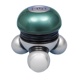 휴대용 미니 LED 라이트 핸드헬드 진동 마사지기 3헤드 마사지 볼 미니 전자식 삼각형 바디 마사지기 배터리 구동 - Product Image 1