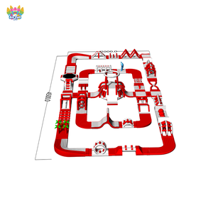 AirFunPro PVC Opblaasbaar Waterpark Glijbaan met Hindernisbaan voor Volwassenen & Kinderen - Binnen/Buiten Gebruik - Product Image 5