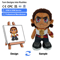 Peluche personnalisée de 20 cm, personnage de dessin animé, poupée fille en peluche, peluche longue, coton PP brodé, poupée bébé