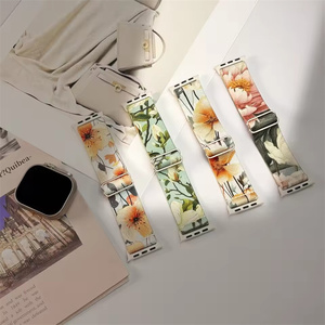 Correa de Reloj de Nailon Elástica con Flores AiBangJia para <span class=keywords><strong>Apple</strong></span> IWatch Series 11 46mm 10 9 8 <span class=keywords><strong>7</strong></span> 6 5 4 Se ultra 3 2 49mm - Product Image 2