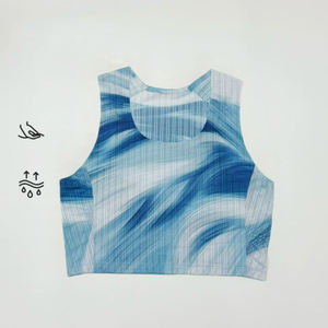 Top Deportivo Corto de Malla Transpirable para Mujer, con Logotipo Personalizado, Sexy, Sin Costuras, para Correr, Hacer Ejercicio o Gimnasio - Product Image 2