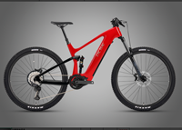 Vélo électrique à transmission intermédiaire EM10 en fibre de carbone avec suspension arrière, moteur Bafang 500W 48V, batterie 15Ah, sans vitesses