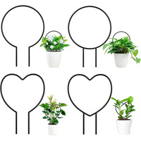 DIHAO Supports de plantes en fer forgé pour jardin, treillis, supports de vigne, supports de fleurs en forme de tortue, cadres de support de pot