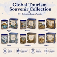 Souvenir touristique d'Égypte, Afrique, tasses en céramique de 11 oz, design imprimé Nil, pour café, lait, personnalisable OEM ODM, vente en gros, compatible micro-ondes