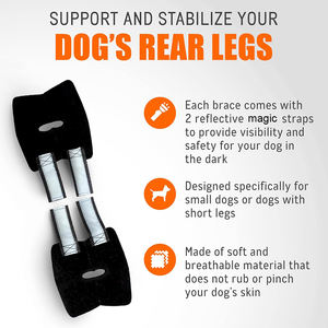 Soporte de Tobillo para Perros, Venda de Compresión para Patas Traseras, Protección para Heridas y Lesiones en las Patas Traseras, Soporte de Tobillo para Mascotas - Product Image 3