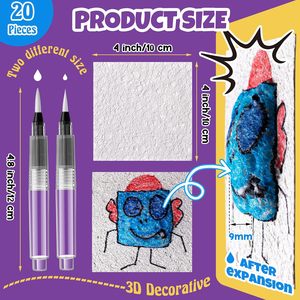 3D vải trẻ em Squishy thêm nước để trở thành Squishy DIY trẻ em sơn giấy ma thuật nghệ thuật vẽ giấy cho trẻ em tự làm sơn - Product Image 5