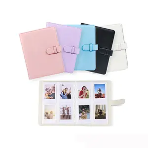 Kpop 128 כיסי עור מפוצל משחק כרטיס Foto חתונה ספר Instax מיני סרט תמונה מחזיק אלבום תמונות