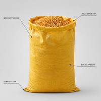 Sac tissé en PP pour le stockage des céréales, du blé et du riz, avec logo personnalisé, vente en gros