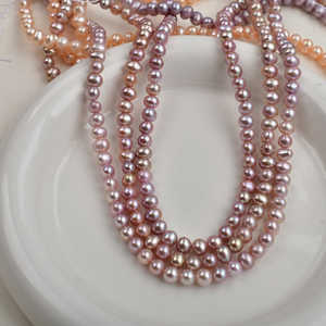 ลูกปัดน้ำจืดสีขาวธรรมชาติ 1183 เม็ด ขนาด 6-7 มม. แสงสว่างดี สำหรับงาน DIY ทำสร้อยคอ สร้อยข้อมือ วัสดุทำเครื่องประดับ - Product Image 2