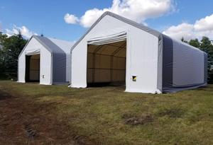 Meilleur prix Double Truss Bâtiments en tissu Abri industriel Entrepôt <span class=keywords><strong>PVC</strong></span> Hangar de stockage <span class=keywords><strong>Garage</strong></span> Hangar Tente - Product Image 4