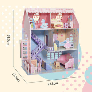 <span class=keywords><strong>Casa</strong></span> <span class=keywords><strong>de</strong></span> Muñecas, Rompecabezas 3D <span class=keywords><strong>de</strong></span> Cartón, Juguete Hecho a Mano <span class=keywords><strong>de</strong></span> Papel, Regalo para Niños <span class=keywords><strong>de</strong></span> 5 a 7 Años, Villa Miniatura Móvil - Product Image 5