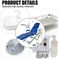 Sillón Dental Plegable de Acero Inoxidable de Alta Calidad, Unidad Móvil Portátil para Licitaciones Internacionales y Proyectos de ONG