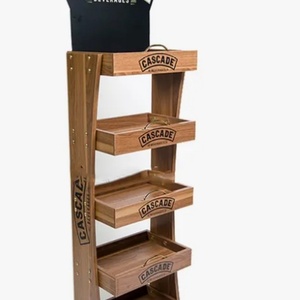 New Design Five Layers Supermarket Wooden Shelf PP Material Bread <b>Display</b> <b>Rack</b> with Cutting Processing Service - Product Image 4