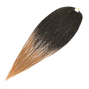 Extensiones <span class=keywords><strong>de</strong></span> Cabello Sintético Rubio Liso, <span class=keywords><strong>Trenzas</strong></span> <span class=keywords><strong>de</strong></span> Ganchillo Preestiradas <span class=keywords><strong>de</strong></span> Alta Calidad para Mujer, Cabello Sedoso Teñido al Por Mayor - Product Image 3