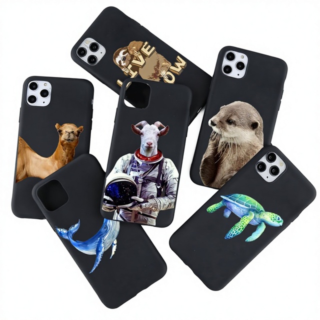 Applicable 6-iPhone15 Cute Animal Alpaca Pig DIY Soft Shell TPU Mobile Phone Case Magnetic Ring Holder Drop Resistance Fully