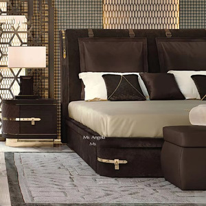 <span class=keywords><strong>Coffre</strong></span>-fort d'angle de villa en <span class=keywords><strong>cuir</strong></span>, design italien élégant, meuble de chambre à coucher, table de chevet moderne, meuble - Product Image 3