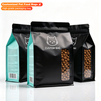 Sacs à fond carré refermables de qualité supérieure, de qualité alimentaire, pour l'emballage d'aliments secs pour animaux de compagnie, pochettes refermables pour aliments pour chats et chiens